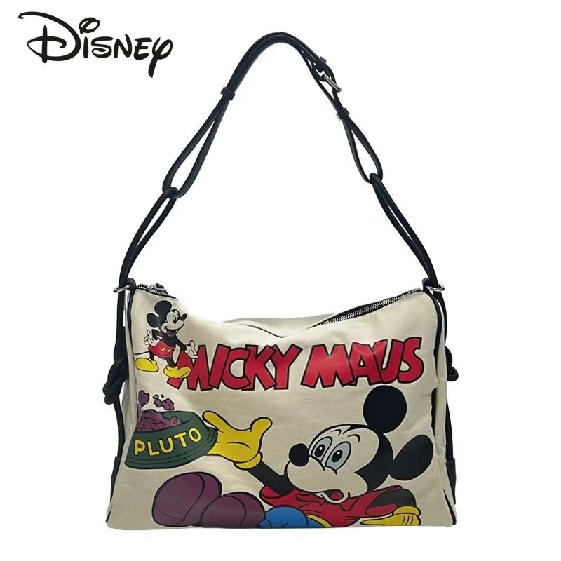 Disney-bolso de viaje de Mickey para mujer, bandolera de gran capacidad con dibujos animados, multifuncional, para ocio y Fitness