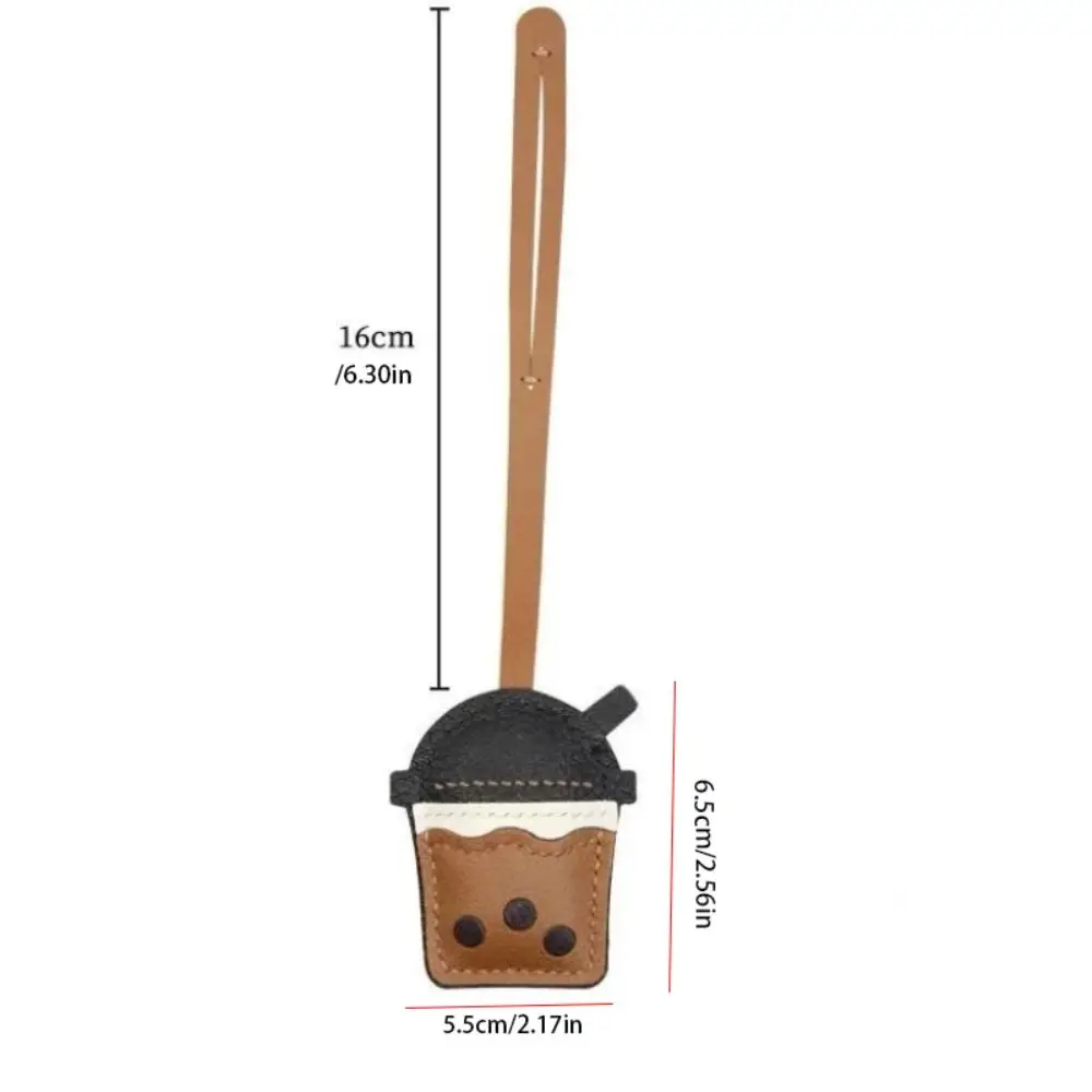 جميل بو الجلود شماعات اللؤلؤ الحليب فنجان شاي قلادة سيارة كيرينغ موضة بولي Keychain المفاتيح الكرتون الإبداعية حقيبة قلادة النساء