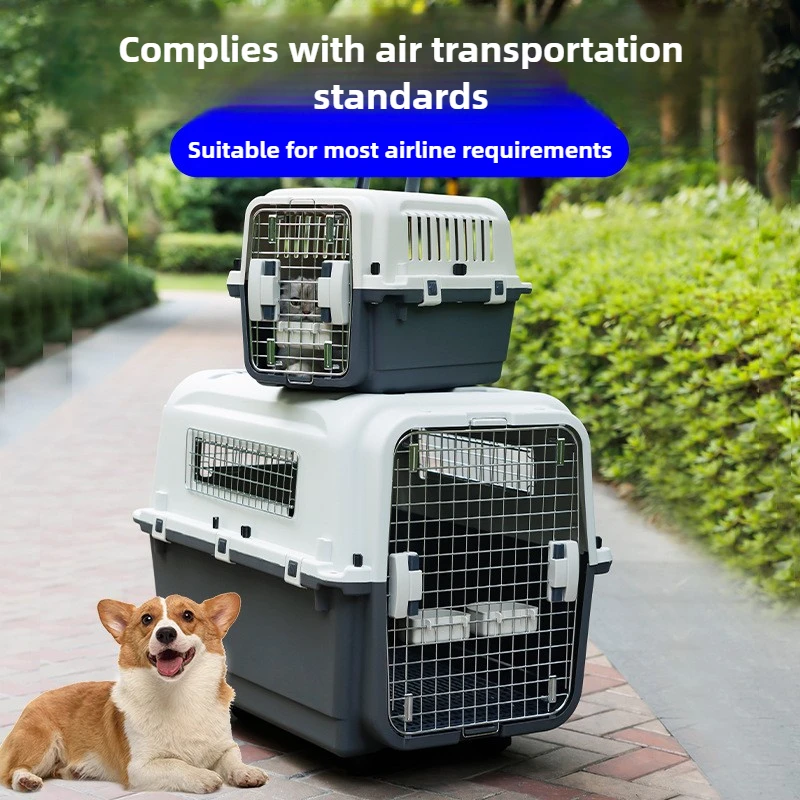 

Portable Plastic Pet Box Small and Medium Pet Outgoing Checked Air Freight Box Removable Cat Pet Air Box