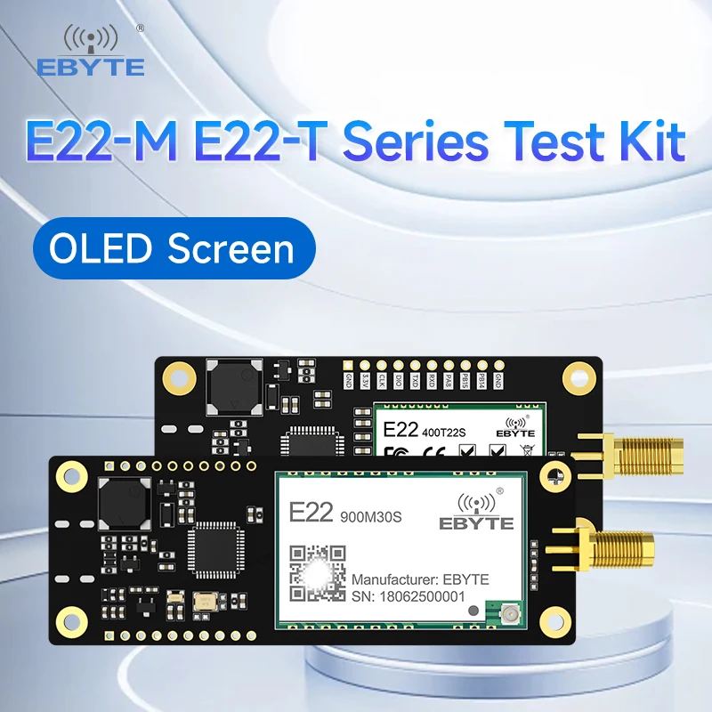 LoRa Offline Test Board With OLED Screen RF Transceiver Long Range EBYTE E22-400TBL-SC Test Kit Soldered With LoRa Module