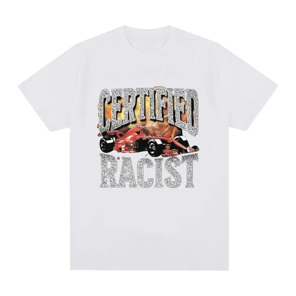 Certified Race Car Funny Graphic T-Shirt Men Fashion Vintage Short Sleeves T-shirts Cotton Casual Oversized Tee Shirt Streetwear