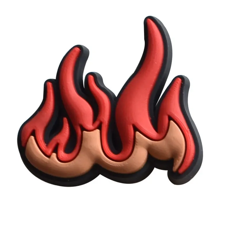 Fire Men Charms para zapatos para Crocs, accesorios para niños, alfileres para niños, insignia para niños, decoraciones para Jeans, hebilla,