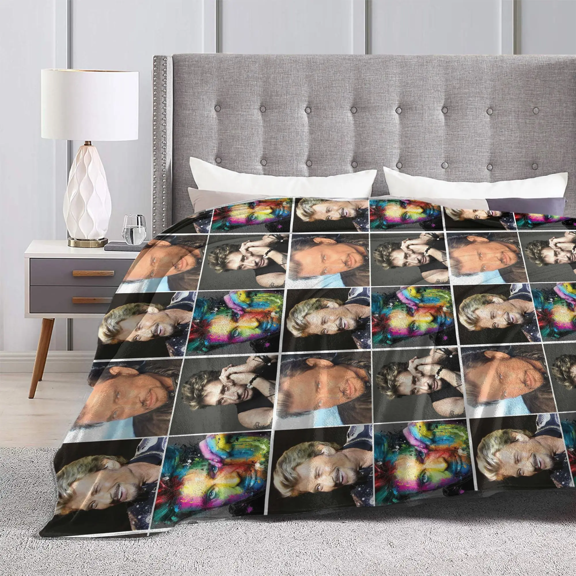 جوني هاليداي روك ستار بطانية الصوف الصيف تكييف الهواء المحمولة لينة رمي بطانية ل أريكة سيارة أفخم رقيقة لحاف