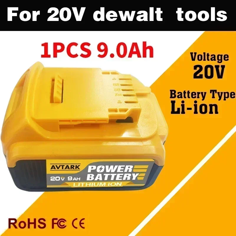 

DCB205 100% New Original 20V 12000mAh for Dewalt Power Tool Battery DCB206 20V 12.0Ah Battery DCB206 20V Battery DCB204-2