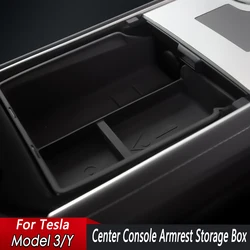 New Center Console Organizer Tray for Tesla Model 3 /Y 2021 2022 2023 Armrest Hidden Storage Box Accessories