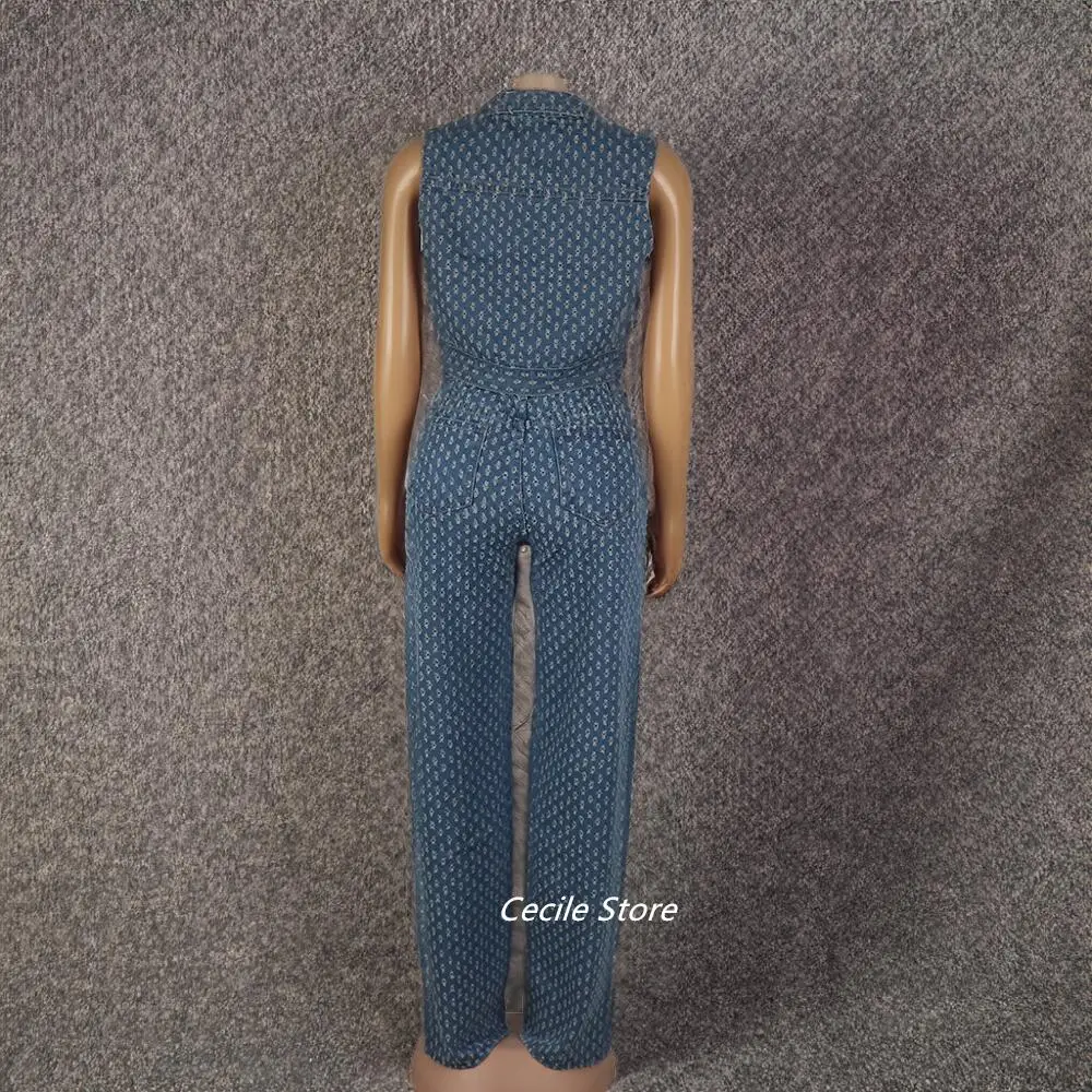 Nowa afrykańska dziewczęce dżinsy porwane jeansy damską trzyczęściową dżinsową kurtkę damską z rozcięciem z szerokimi nogawkami spodnie jeans uomo