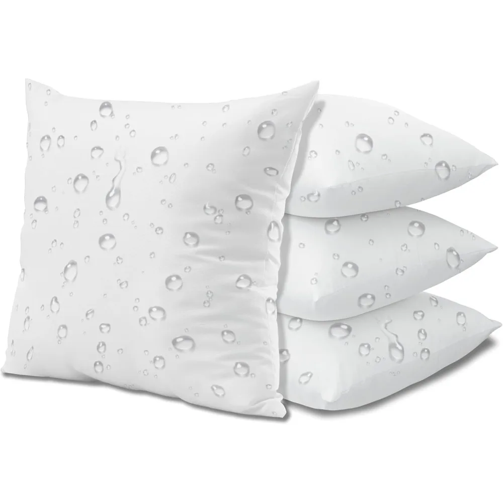 

Набор из 4 уличных водонепроницаемых вставок для подушек, квадратных подушек 18x18 для использования в патио, саду и крыльце