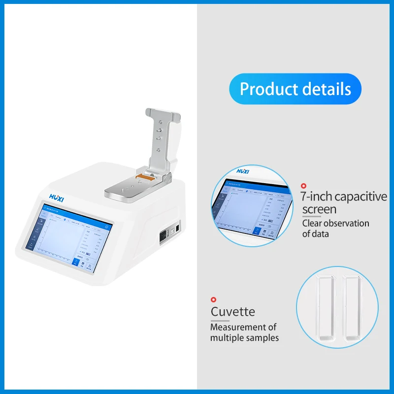 Spectrophotomètre Ultra-Micro avec Écran Tactile de Haute Qualité, 2transistors, 180 ~ 910nm