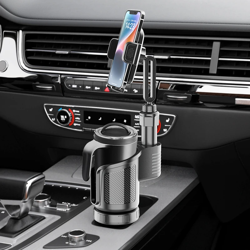 2-in-1 Universal Car Cup Phone Holder​​ Car Cup Mobile Phone Holder 360 Rotation Coffee Cup Cell Phone Holder Mount Wholesale