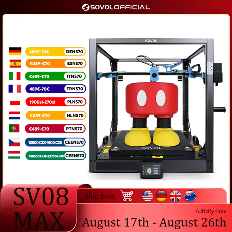 Sovol SV08 MAX CoreXY 3D-Drucker, Voron 2.4 Open Source 700mm/s Hochgeschwindigkeit, Größeres Bauvolumen 19,7x19,7x19,7 Zoll