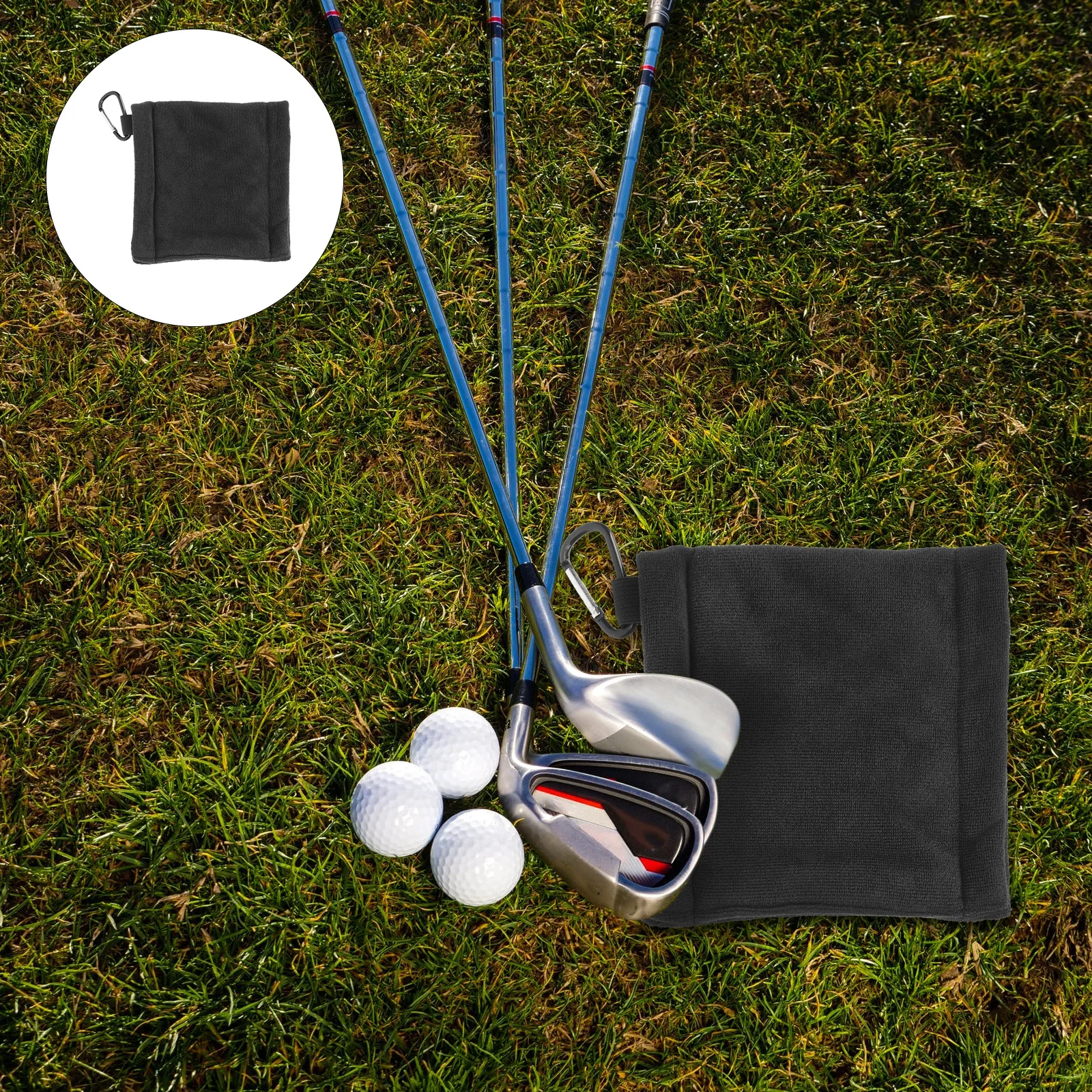 

Golfs Ball Cleaner Microfiber Multipurpose Wiping Towel Portable Buckle Easy Carry Golfing Balls Tool Golfs Ball Cleaner