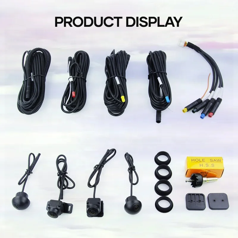 1080P ثلاثية الأبعاد 360 درجة سيارة عين الطيور كاميرا الرؤية المحيطية القيادة لنظام أندرويد رصد راديو ستيريو السيارة العالمي مشغل وسائط متعددة