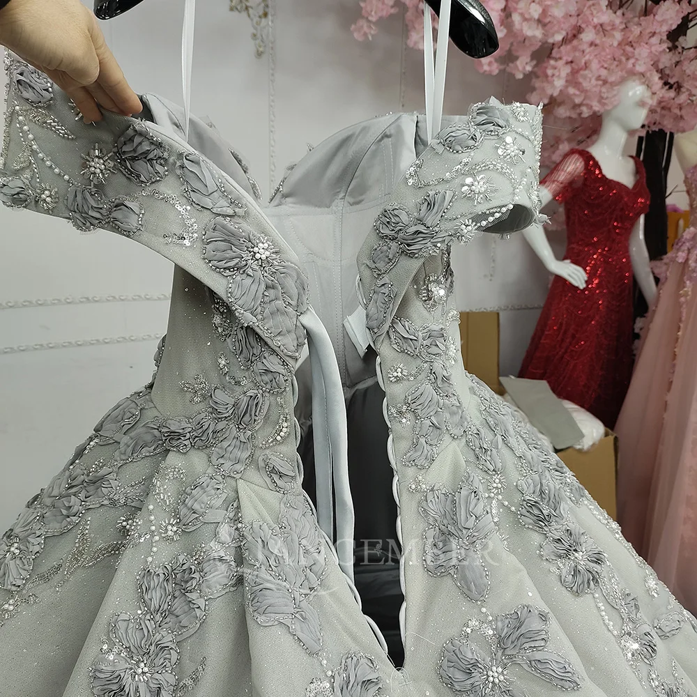 Vestidos De quinceañera De lujo, cuentas, cristales, apliques 3D, vestido De baile De mariposa, vestido De cumpleaños redondo, Vestidos De 15 Años personalizados