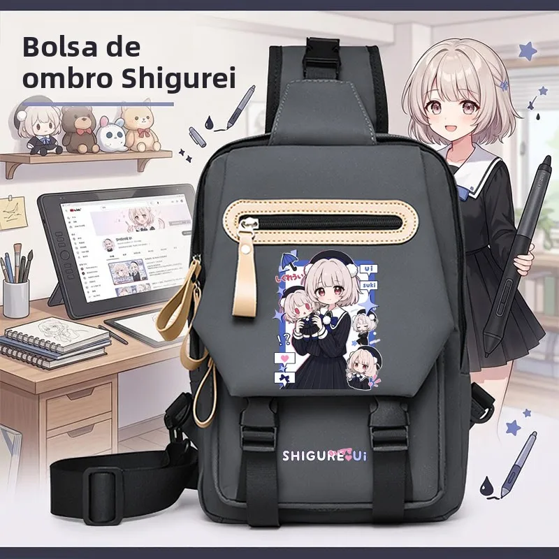 学生向けカジュアルクロスボディバッグユニセックスシングルショルダーバッグバーチャル放送vtアニメバーチャルホストリストバッグオックスフォード布