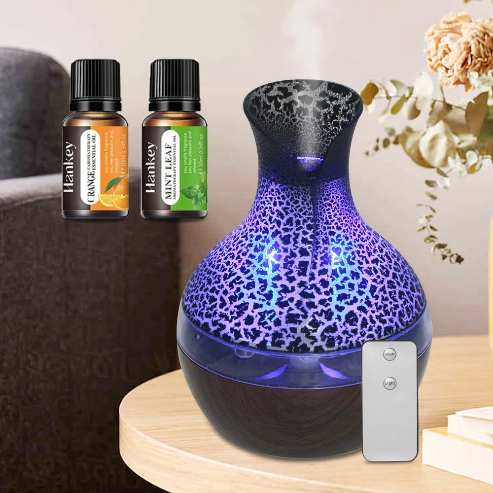 

Aromatherapy Gift Set 300ml Diffuser with Remote, 7 Color LED Humidifier Ultra Quiet USB Essential Oil Diffuser for Women, Men,