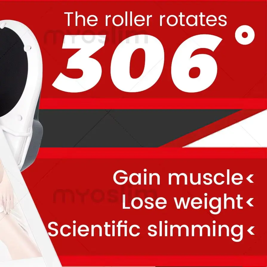 MYOSLIM 2‑in‑1 EMS HI‑EMT Body Sculpting Machine 360° RF Roller Muscle Building Fat Reduction Butt Lifting Cellulite Removal