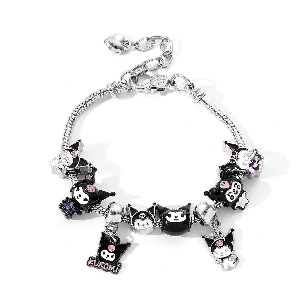

Sanrio Cute Kuromi Popular DIY String Accessory Bracelet Anime Characters Kuromi Kawaii String Bracelet for Best Girlfriend Gift