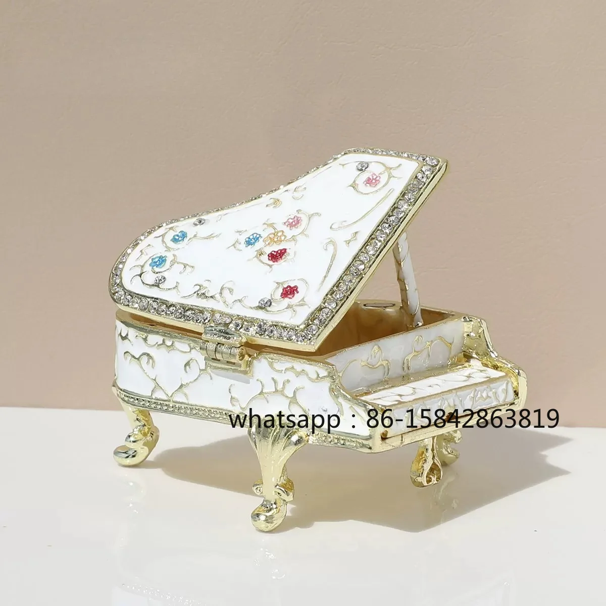 White Piano, Wedding Proposal Ring Box, Jewelry Box, Gift Light Luxury High-end Ornament.