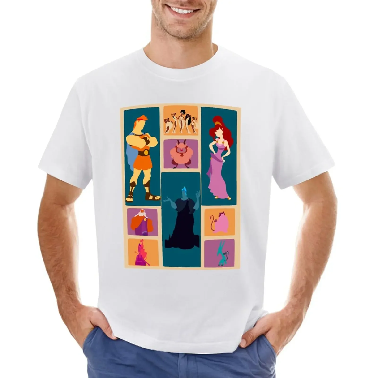 plus size tops hippie clothes mens t shirts pack Hercules Inspired Minimalist Design T-shirt oversized t shirt men clothing