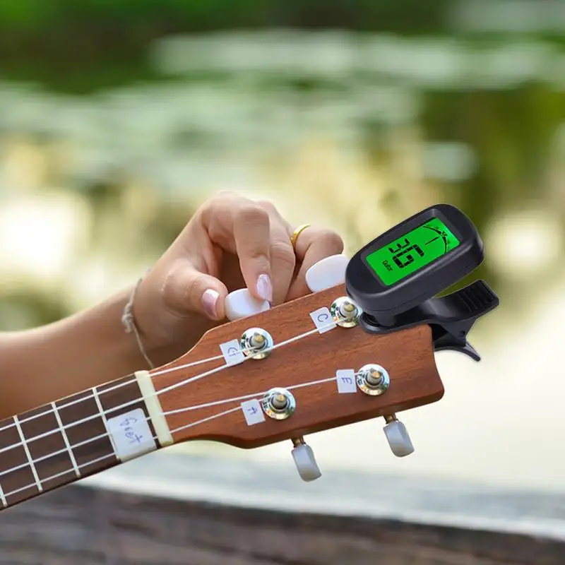 Electric Guitar Tuner Precise Clip-On Ukulele Tuner Lightweight Instrument Tuner String Instrument Supplies For Performance