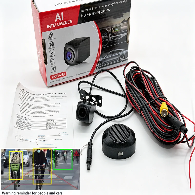 AHD 1080P AI Smart Intelligent Tracking and Recognition Car Rear View Parking Camera Pedestrian/Vehicle Detection Reversing