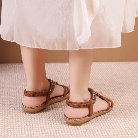 Retro Non-Slip Bohemia Sandals Footwear Ethnic Style Platform Sandals Shoes Beachwear Outerwear Flip Flop Sandals Women