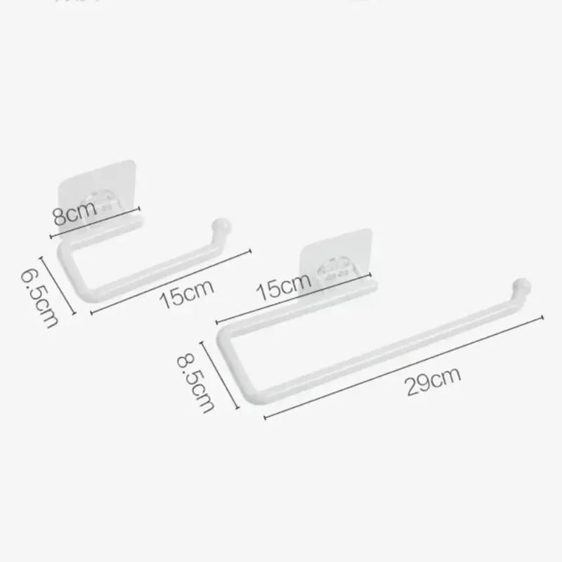 

Stainless Steel Paper Towel Holder Adhesive Toilet Roll Paper Holder No Hole Punch Kitchen Bathroom Toilet Lengthen Storage Rack