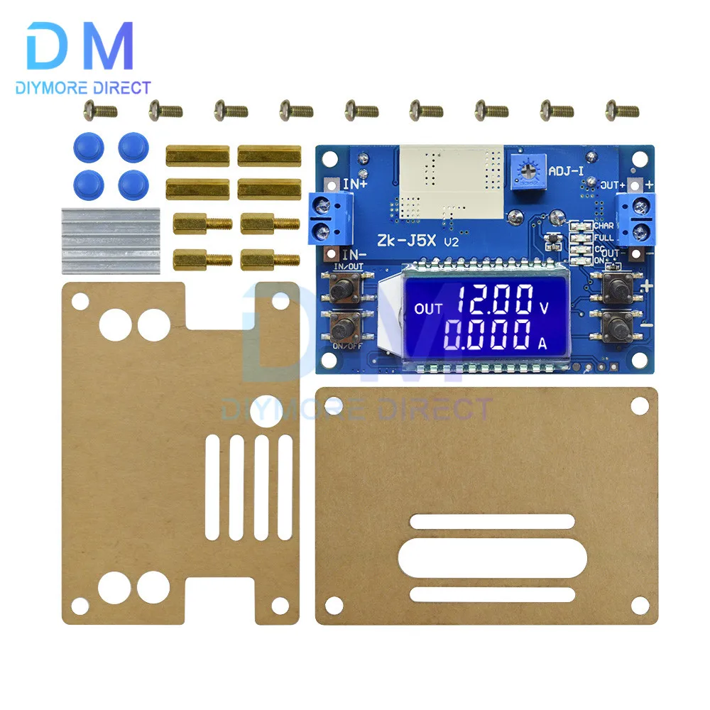 LCD Digital DC-DC 5A Adjustable Constant Current Constant Voltage Converter Buck Step Down Power Supply Module With Shell