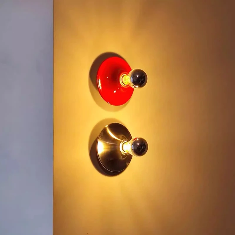 

Итальянский минималистичный потолочный светильник, кремовый ветер, НЛО, настенный светильник, Bauhaus, кабинет, коридор, украшение для спальни, балкона, светодиодные прикроватные светильники