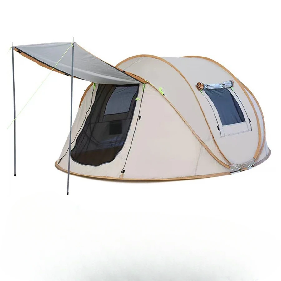 

Plus thick silver coating, one second quick opening, fully automatic, portable folding, rain and sun proof camping tent