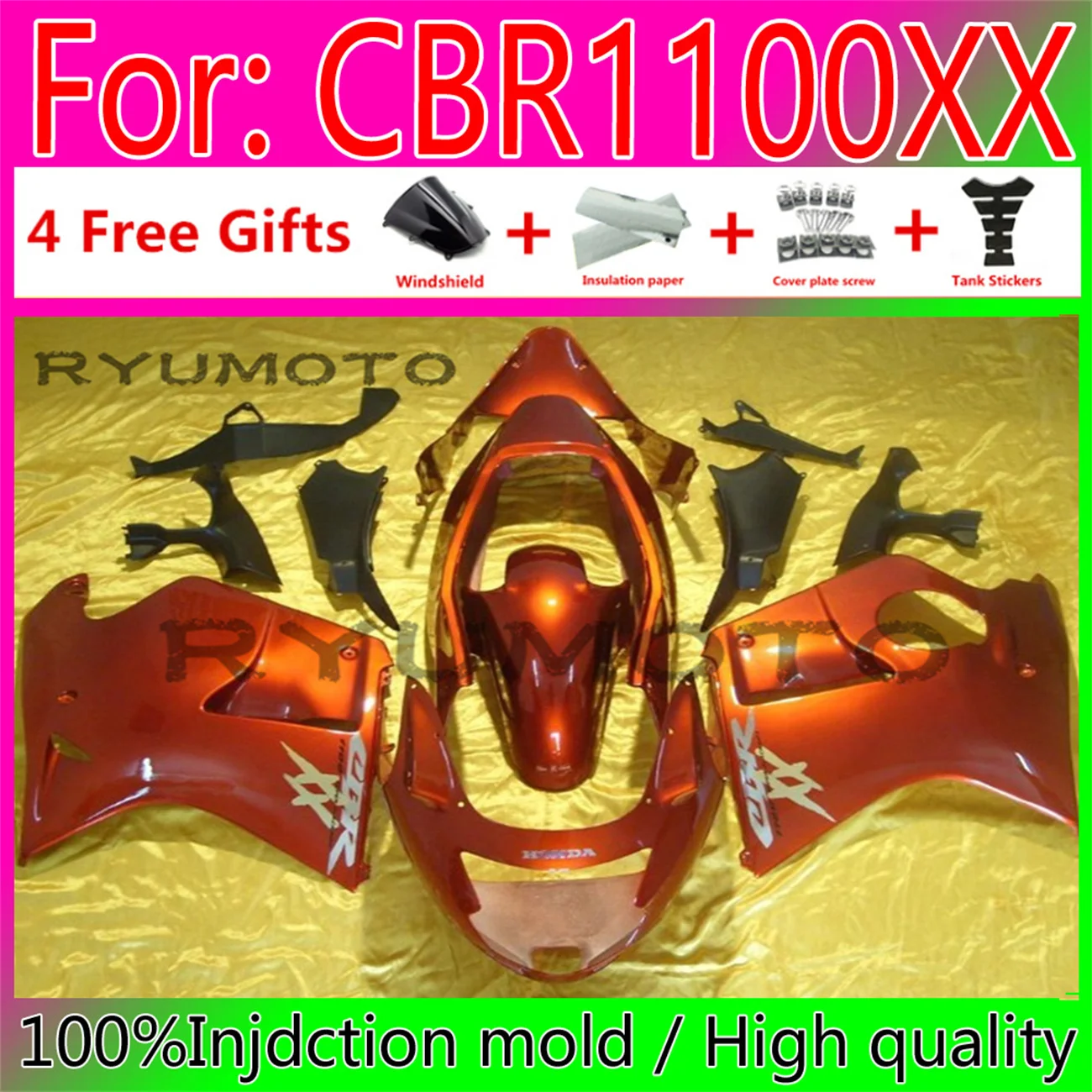 

Новые обтекатели мотоцикла для Honda Cbr1100XX CBR 1100 XX 1998 CBR1100 Кузов 1996-2005 BLACKBIRD 1998 полный обтекатель