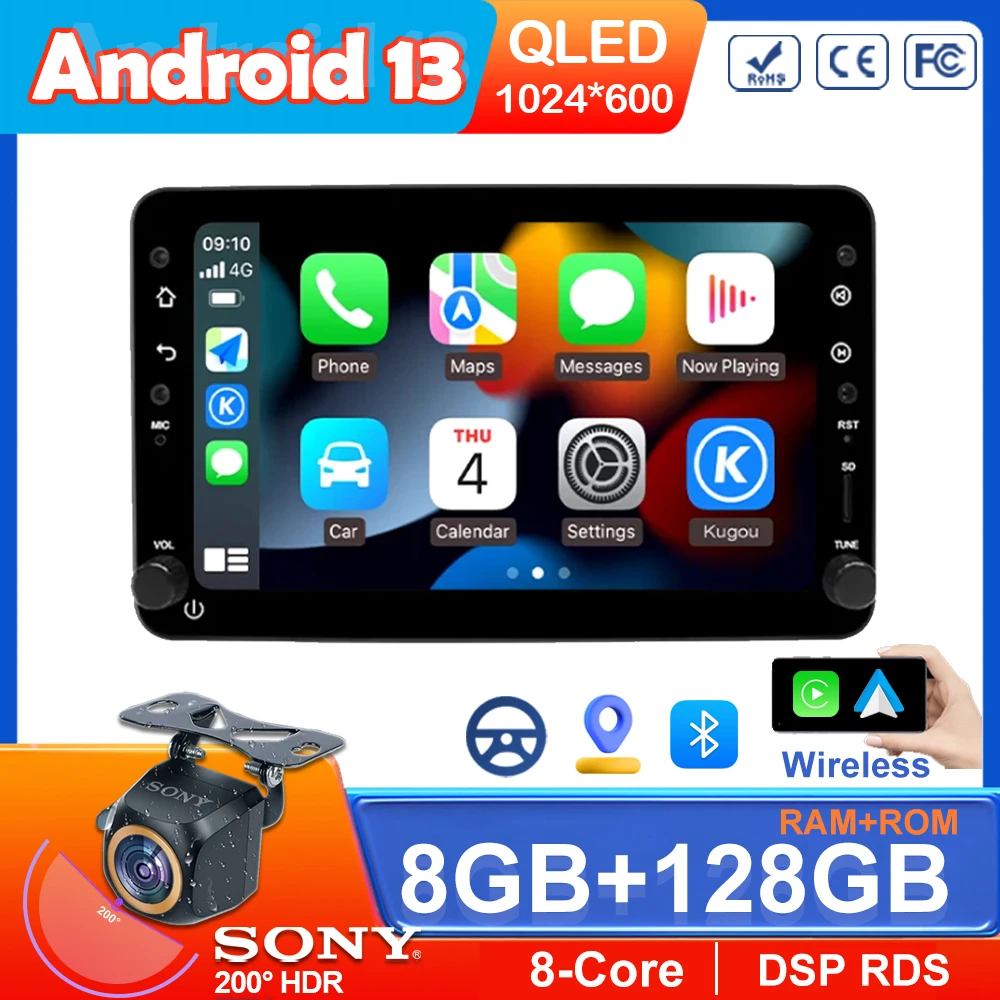 

Android Auto Radio For Alfa Romeo 159 Brera Spider Sportwagon Carplay Car Multimedia RDS GPS 2din DVD Autoradio AI Voice 4G 8667