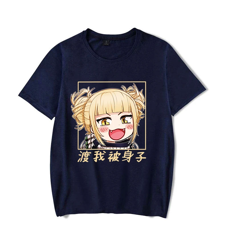 Camisetas con estampado de Himiko Toga para mujer, remera de Anime Harajuku, Tops informales de manga corta con cuello redondo