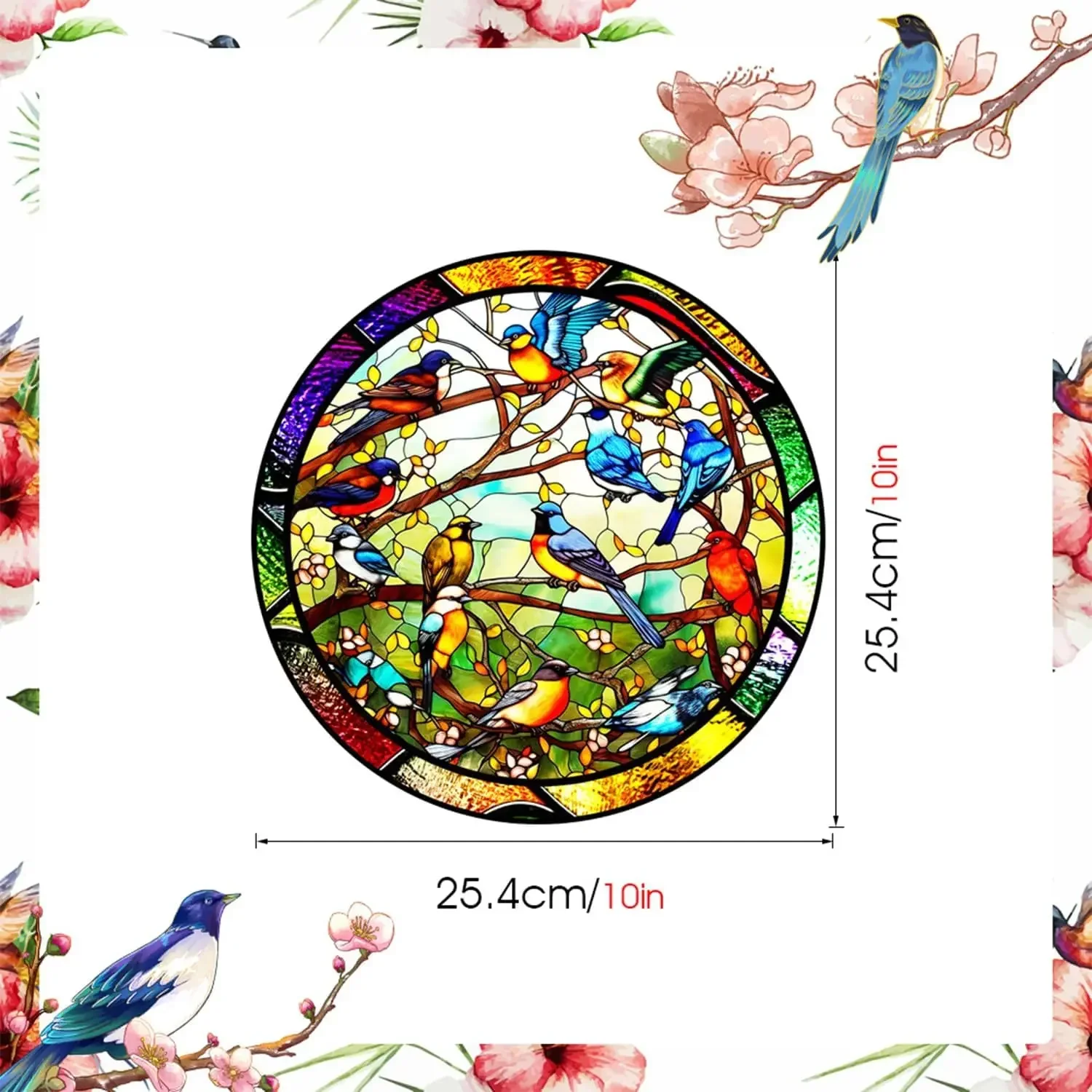 Colourful Hummingbird Window Electrostatic Stickers for Living Room Bedroom Glass Window Decoration Removable Vinyl Decals