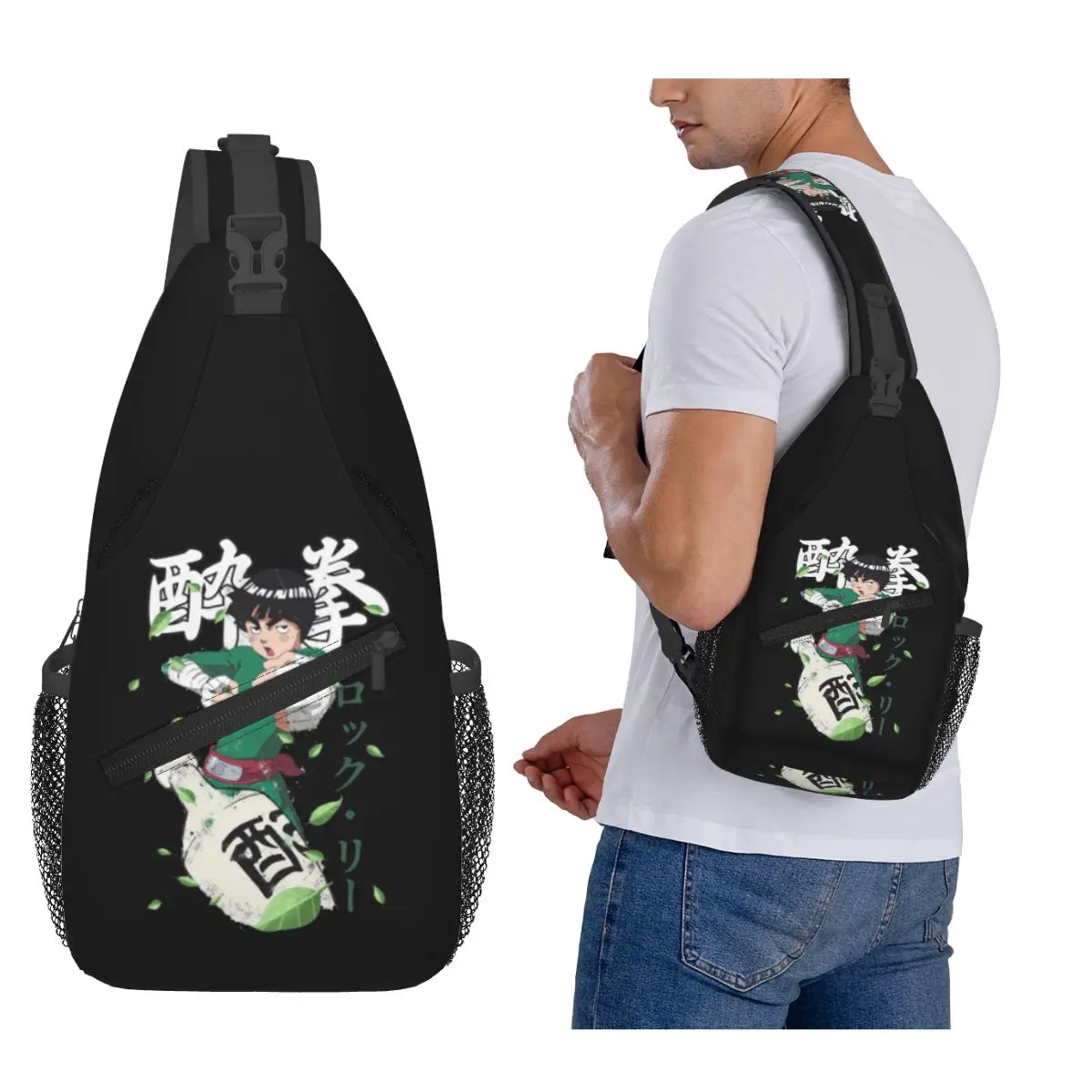 

Rock Lee Chest Bag Men Sling Crossbody Backpack Chest Bag Travel Hiking Daypack Shoulder Bag
