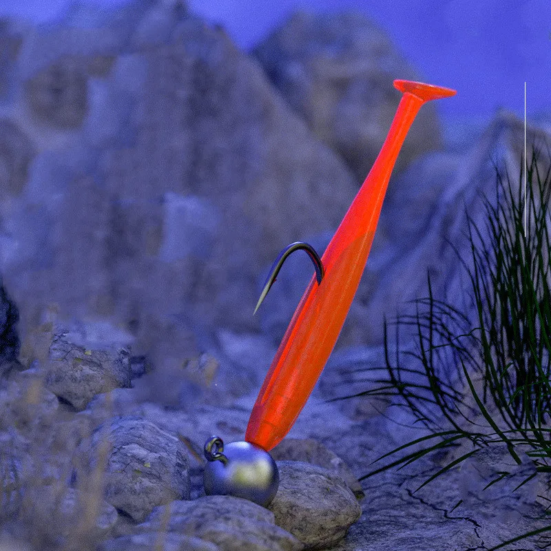 Angeln Sharp Jig Kopf Haken 2-20g Schloss Locken Weichen Köder Wurm Dreieck Haken Anti Hängenden Boden starke Angelhaken Refuse Run Fisch – Detail 3