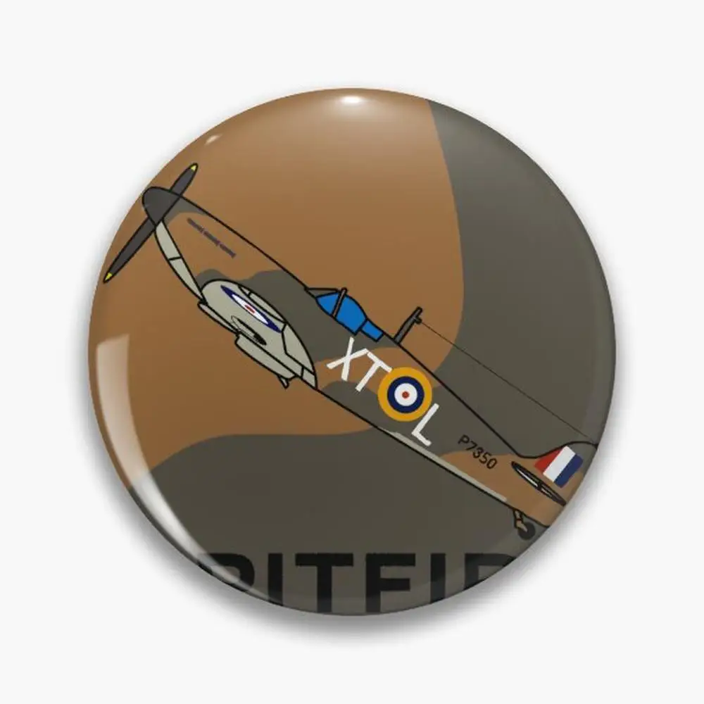 Spitfire Mk II Vertical Pin Buttons Brooches  Jewelry Accessory Customize Brooch Fashion Lapel Badges