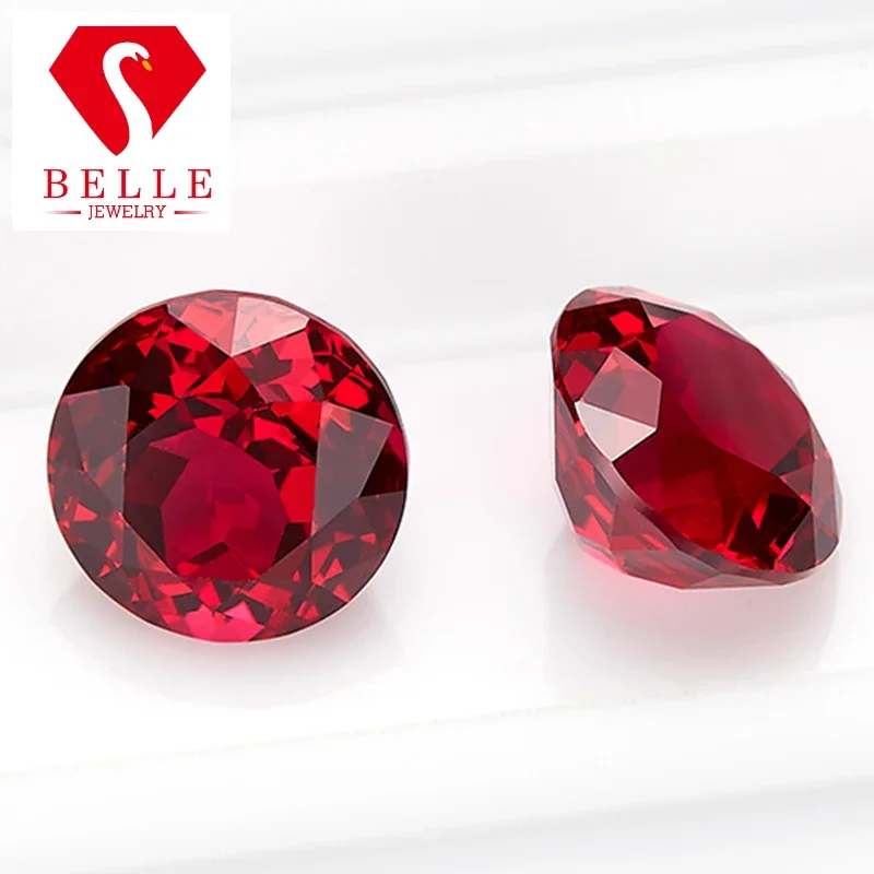 

Lab Rubi Round Cut Loose Stones Synthetic Lab Gems Wholesale Lab Grown Ruby Red Color VVS1 Clarity Jewelry Making Beads Jewelry