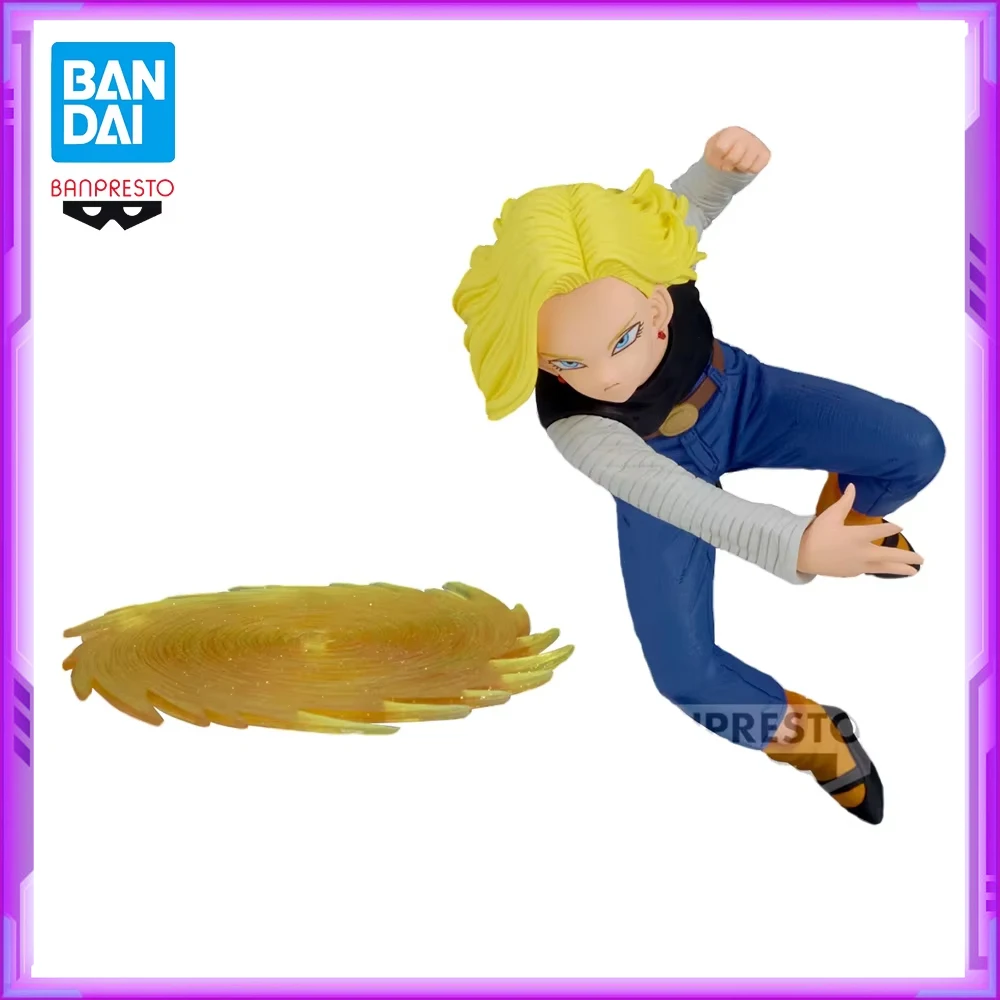 Original BANDAI Banpresto G Materia Dragon Ball Android 18 PVCอะนิเมะตัวเลขAction Figureของเล่นคริสต์มาสของขวัญ