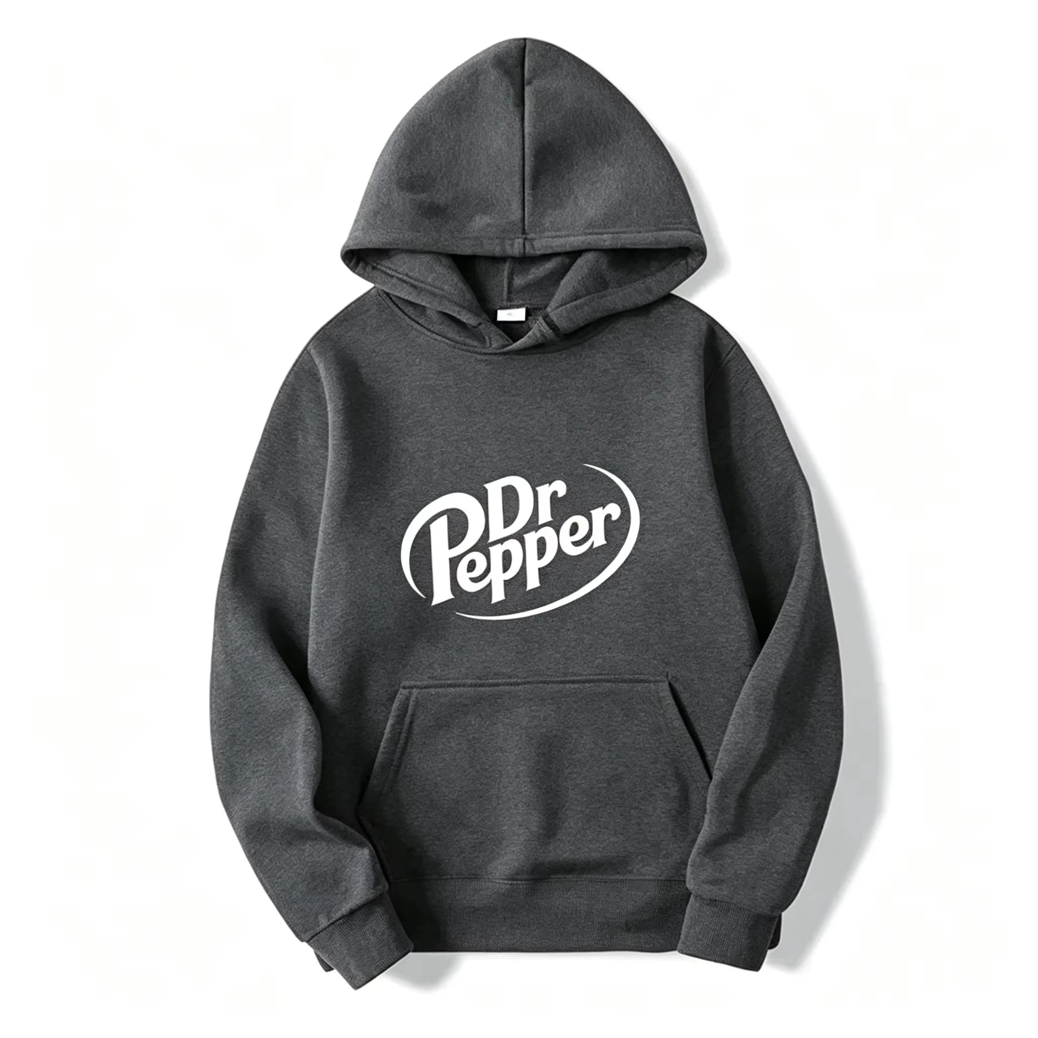 Herbstliche warme Dr Pepper Kapuzenpullover mit Buchstabenprint, Streetwear Herrenmode, Fleece-Sweatshirts, lässige Unisex-Pullover, modische Oberteile – Detail 12