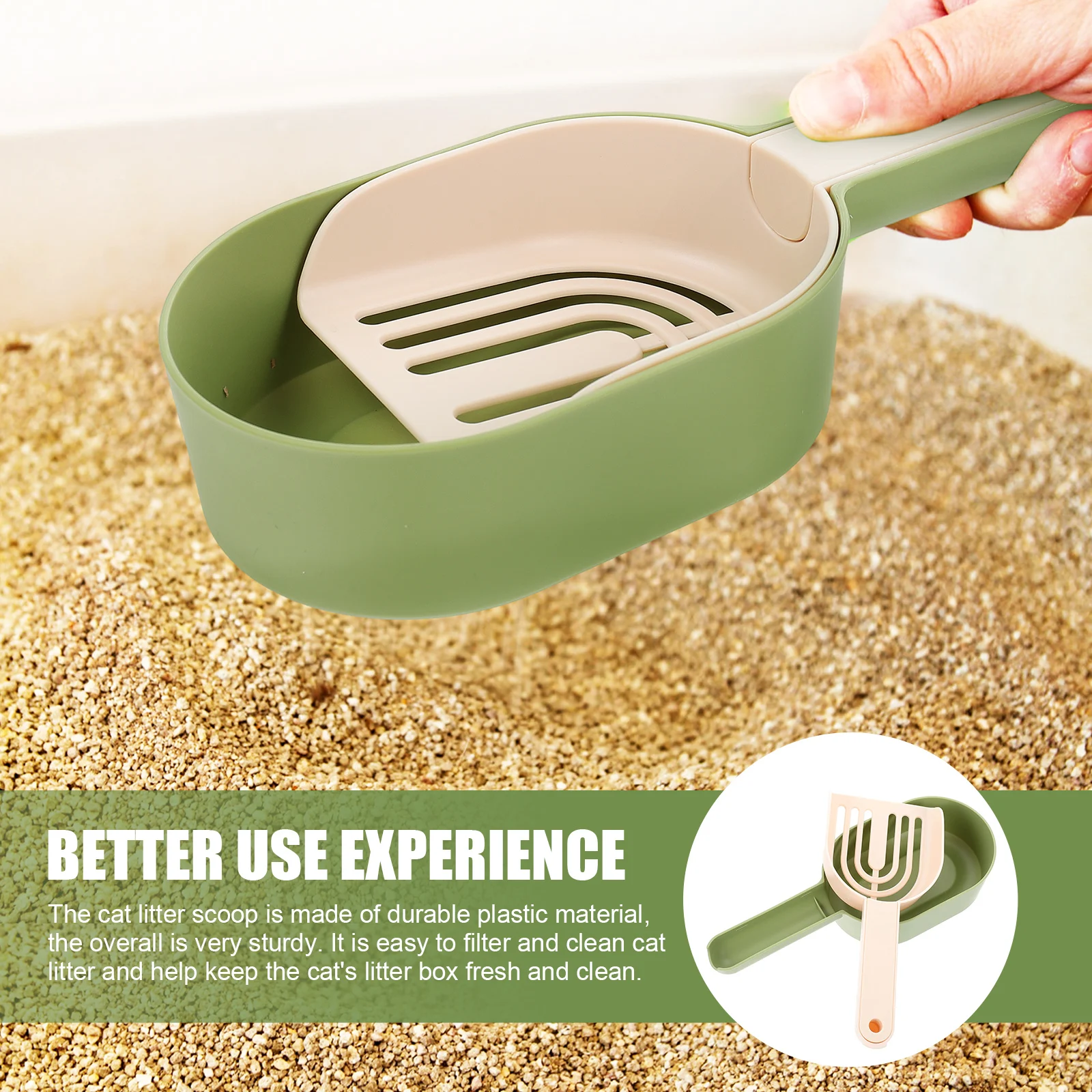 

Cat Litter Shovel Durable Plastic Scoop Easy Cleaning Household Pet Supplies Multi Functional Poop Scooper Portable Tool
