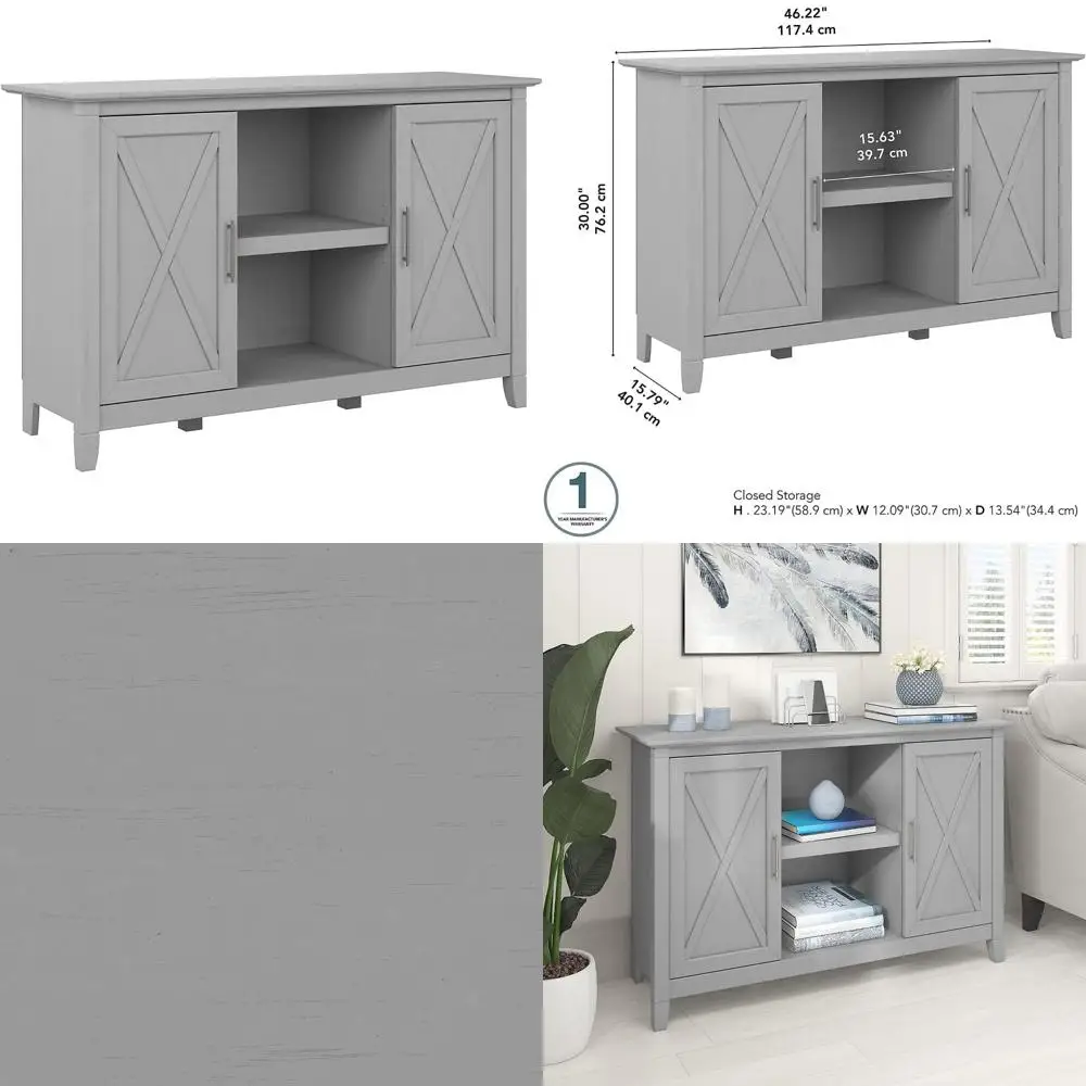 Gabinete decorativo con puertas estilo occidental con llave gris de bacalao capa