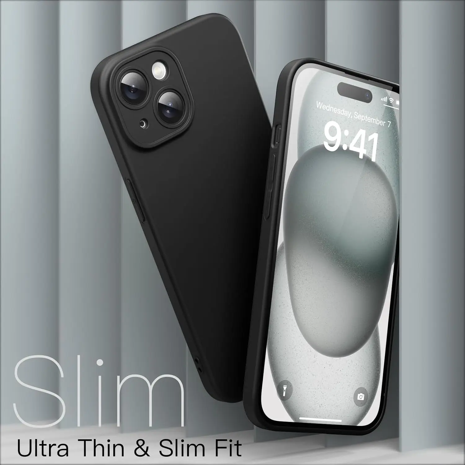 Luxury Matte Silicone Soft Case For iPhone 16 15 14 Plus 13 12 Mini 11 Pro Max Solid Black Back Cover Frosted Ultra Thin Shell - náhled 3