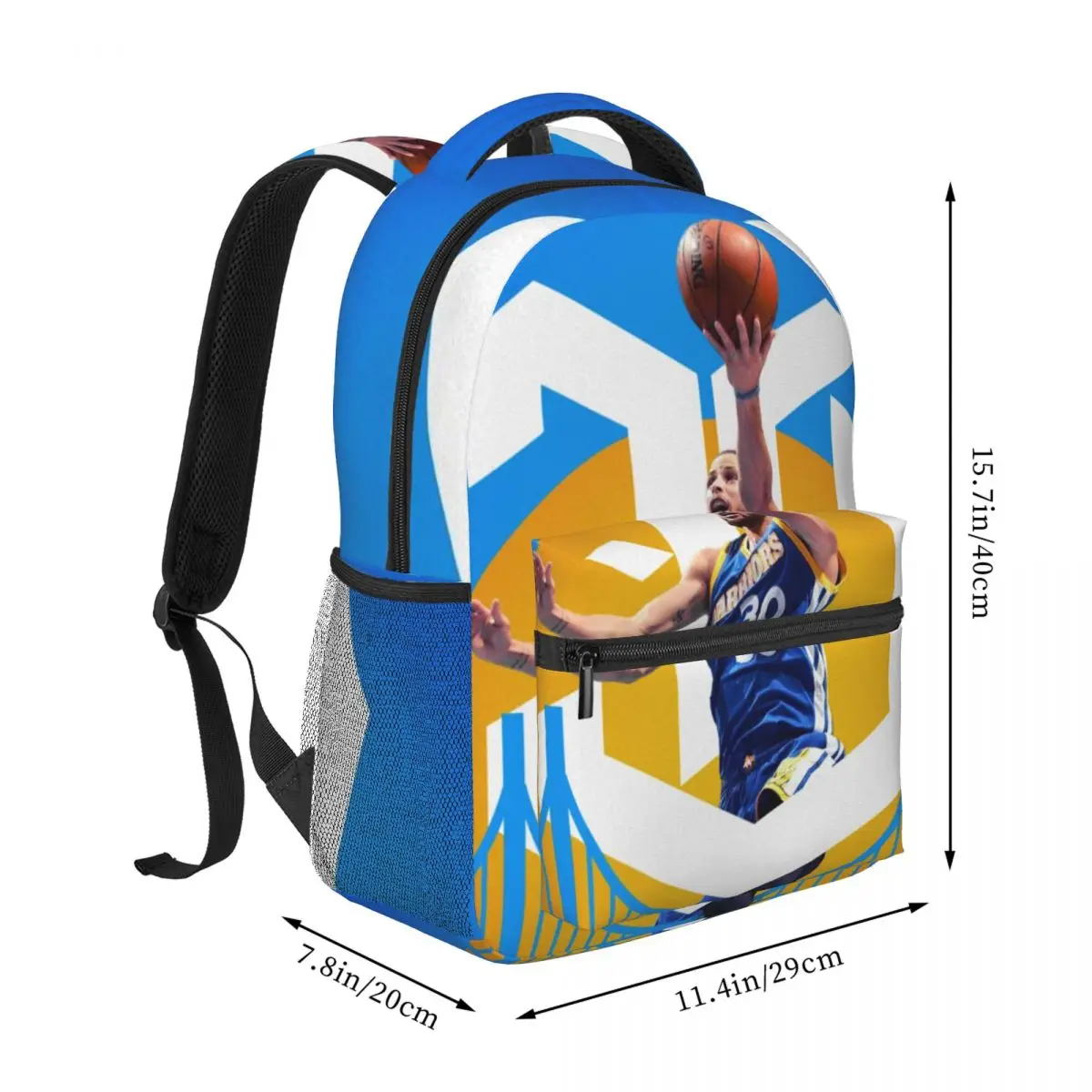 Bolsa Escolar informal ligera con estampado de Stephen Curry para la escuela, compras al aire libre, oficina, 17 pulgadas