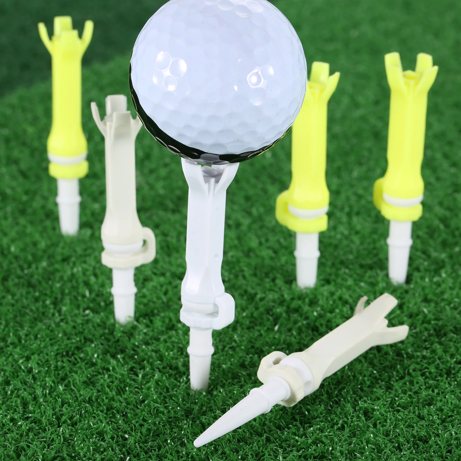 2pcs 76mm Golf Guide Tee Golf Ball Holder Golf  Training Aids Outdoor Sports Accessories 180 degree rotatable claws