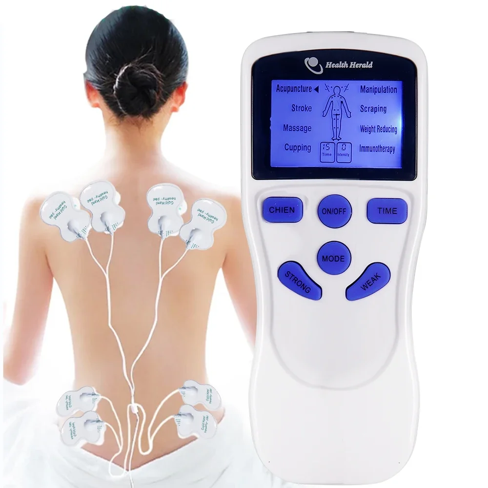 8-Modus Elektrischer EMS Muskelstimulator Akupunktur TENS Elektrostimulations-Massagegerät Digitaler Massage-Impuls Elektrostimulator – Detail 22