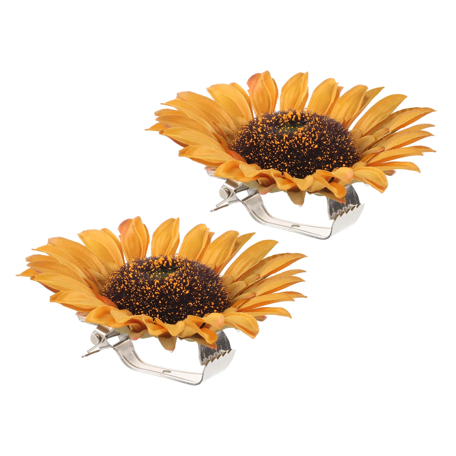 

2pcs Sunflower Curtain Tiebacks Clips Drapery Holdbacks Metal Fabric Strong Clamping Wear-Resistant For Home Hotel