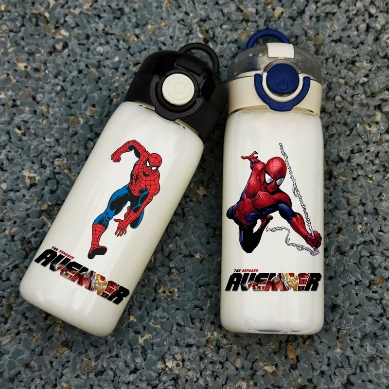 400ML Spider Man Cartoon Small Capacity Lightweight Water Bottle Outdoor Leak Proof Water Cup Portable Plastic Water Bottle