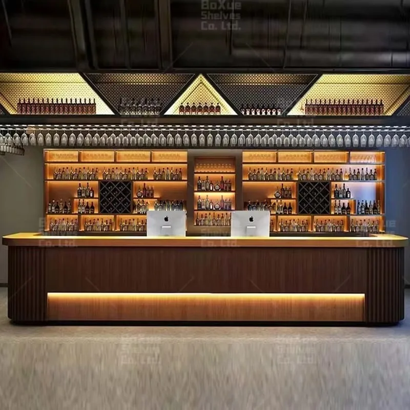 FOODLINE Modern Commercial Bar Counter Anti‑corrosion Bar Counter For Beach Bar Resort Leisure Club Project
