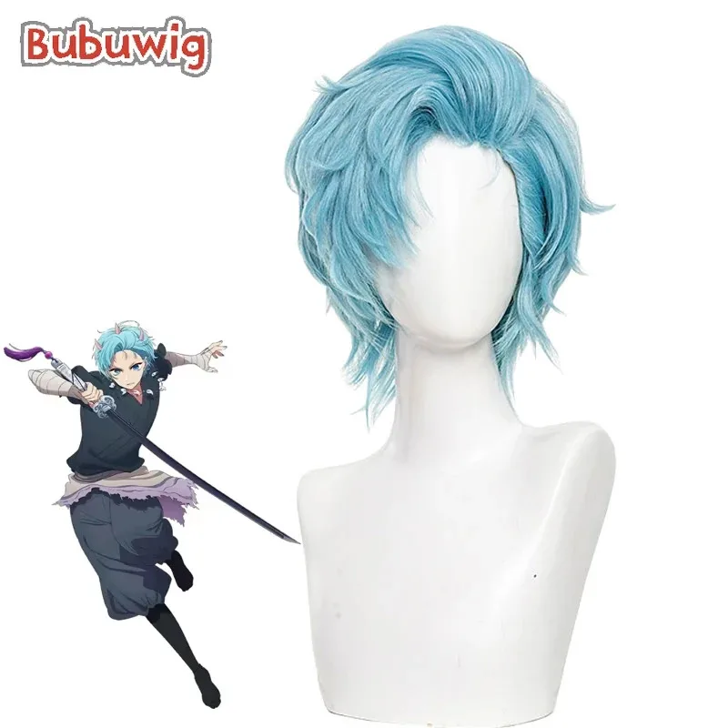CySynthetic Hair Hoshino Akuamarin Cosplay Wigs Oshi No Ko Season 2 Touki Stage 35cm Short Light Blue Wig Heat Resistant